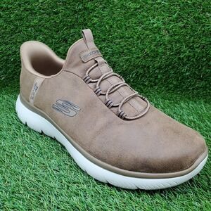 Skechers Summits Korlo 10.5 WIDE Men's Hands Free Slip-Ins Walking Shoes Whiskey